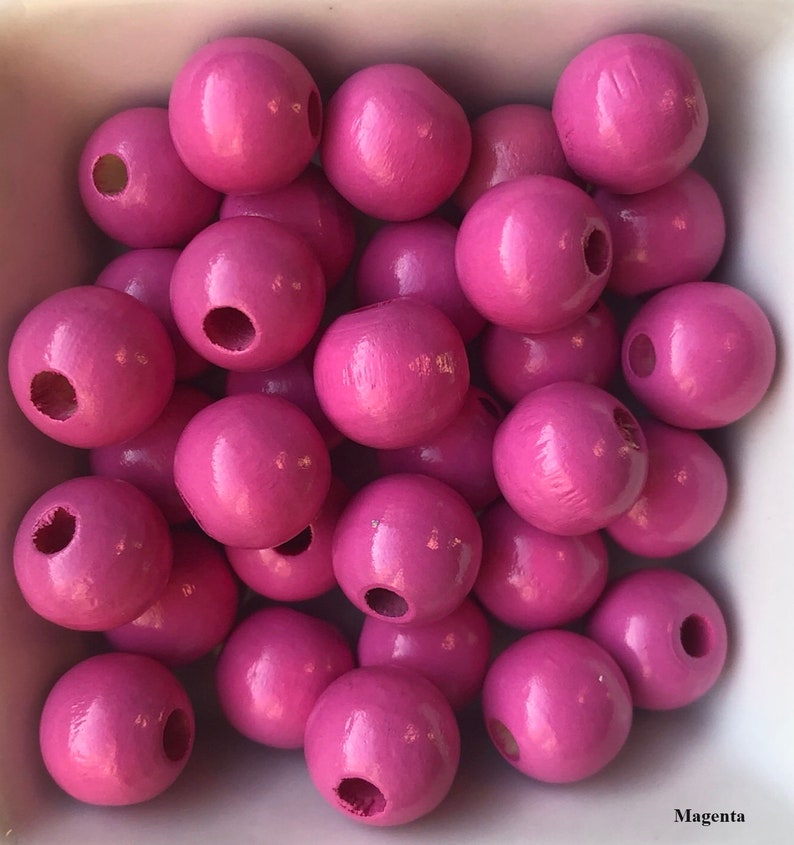 Wooden round beads 12 mm bag of 30 beads image 5