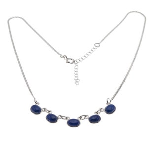 Blue Moon - Vintage Sterling Silver Lapis Lazuli Necklace