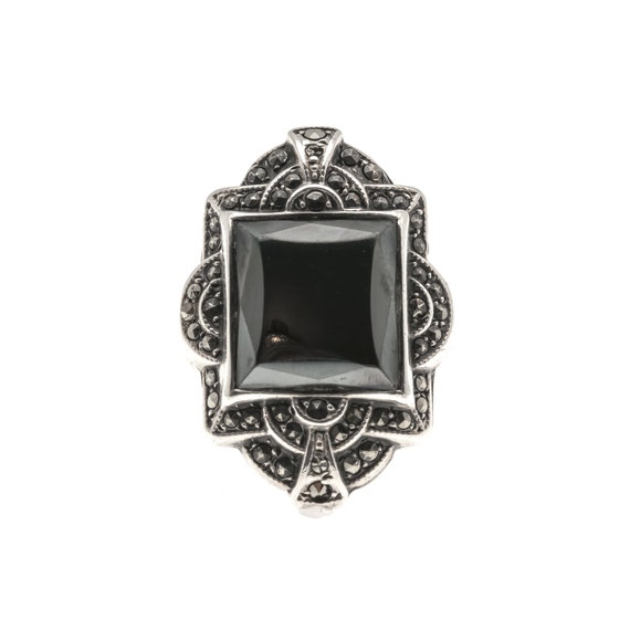 Art Deco Nights - Art Deco Sterling Silver Hematit