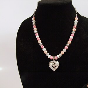 Heart&#39;s Delight Silver Filigree Pendant Necklace with Matching Bracelet and Earrings Will Ship Worldwide