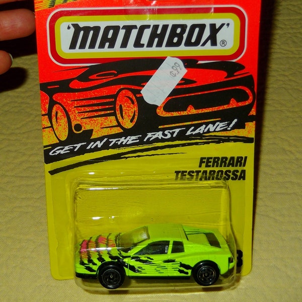 Vintage Matchbox Ferrari Testarossa  #78 Fast Lane 1996 New in Sealed Package