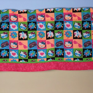Kitty Themed Valance with coordinating 36&quot; Tiers Your choice: valance, tiers or complete set