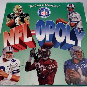 Vintage 1994 NFL-OPOLY Game of Champions Football Board Game Complete Jerry Rice Dan Marino Brett Favre Troy Aikman John Elway Superbowl