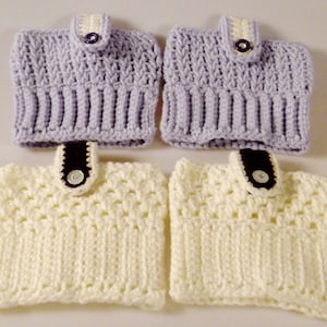 Classy Crochet Boot Cuffs with Decorative Strap and Button  Ships Worldwide