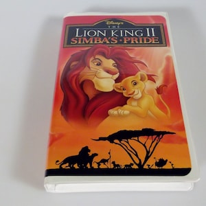 Walt Disney VHS Video Movie Tape Lion King II Simba&#39;s Pride Clamshell Case with Original Advertising Inserts