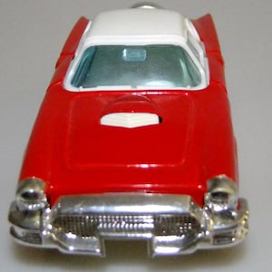 Vintage Buddy L Car 1956 Model Red Thunderbird, T-Bird, Pressed Steel and Plastic, 1981, Excellent Condition.