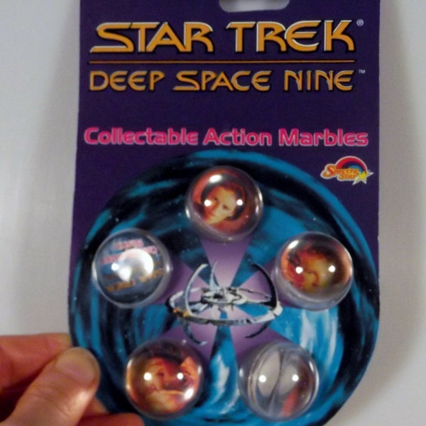 Vintage Star Trek Deep Space Nine 5 Collectible Action Marbles 1993 NIP #3181 Gift