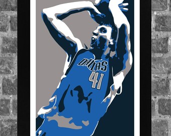 dirk nowitzki silhouette shirt