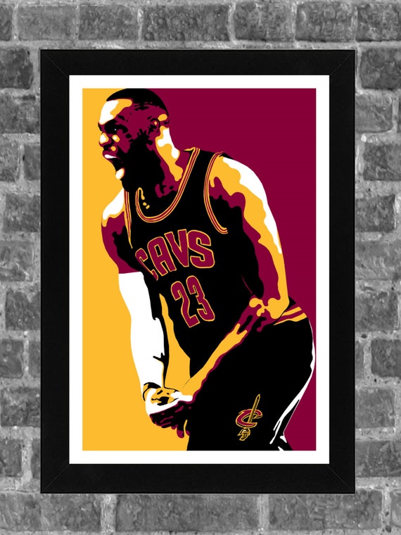 Cleveland Cavaliers Lebron James Portrait Sports Print Art 11x17 inches - Main Image