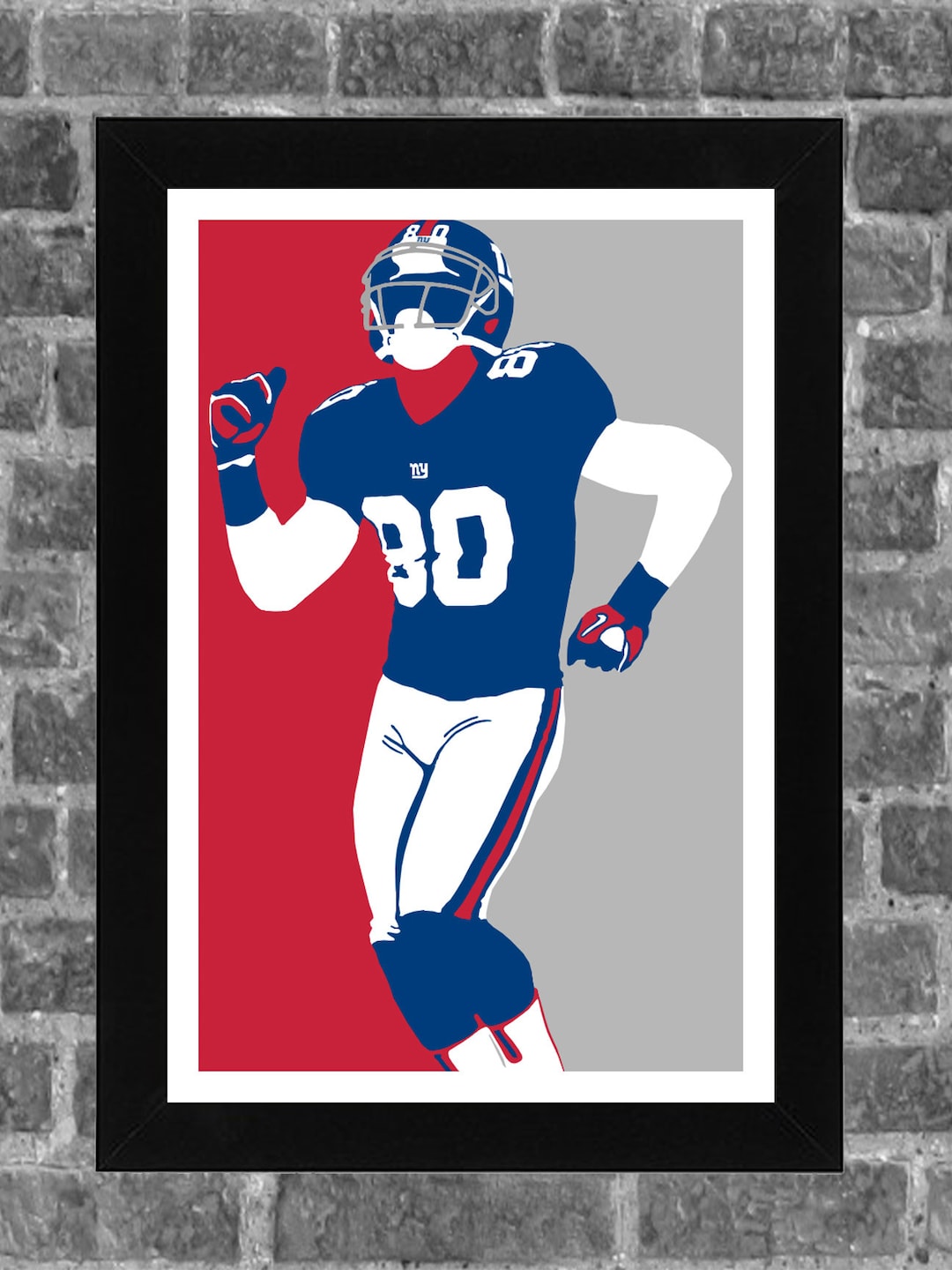 New York Victor Cruz Portrait Sports Print Art 11x17