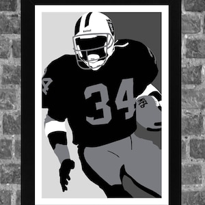 Oakland Bo Jackson Portrait Sports Print Art 11x17