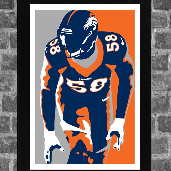 Denver Von Miller Sports Print Art 11x17