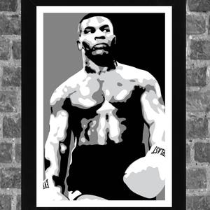 Mike Tyson Boxing Portrait Sports Print Art 11x17