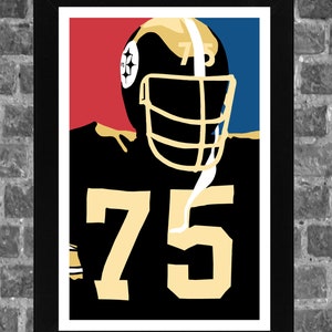 Pittsburgh Joe Greene Portrait Sports Print Art 11x17