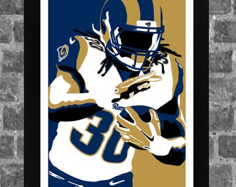 Los Angeles Todd Gurley Portrait Sports Print Art 11x17