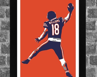 Chicago Caleb Williams The Iceman Football Portrait Sports Print Art 11x17 inches