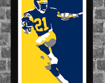 Michigan Wolverines Desmond Heisman Howard Portrait Sports Print Art 11x17 inches