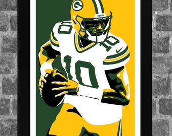 Green Bay Jordan Love Portrait Sports Print Art 11x17