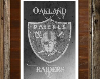 Oakland California Map Topographical Sports Print Art 11x17
