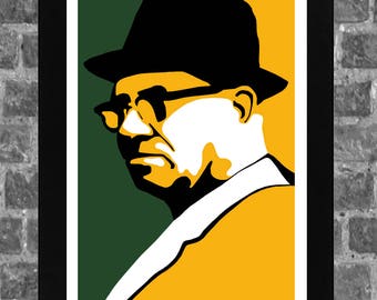Green Bay Vince Lombardi Portrait Sports Print Art 11x17