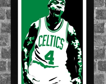 Boston Celtics Isaiah Thomas Portrait Sports Print Art 11x17