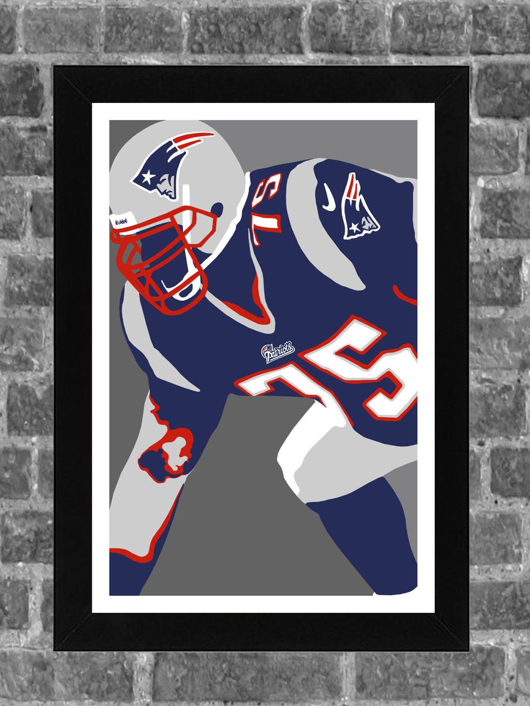 New England Vince Wilfork Portrait Sports Print Art 11x17 - Etsy