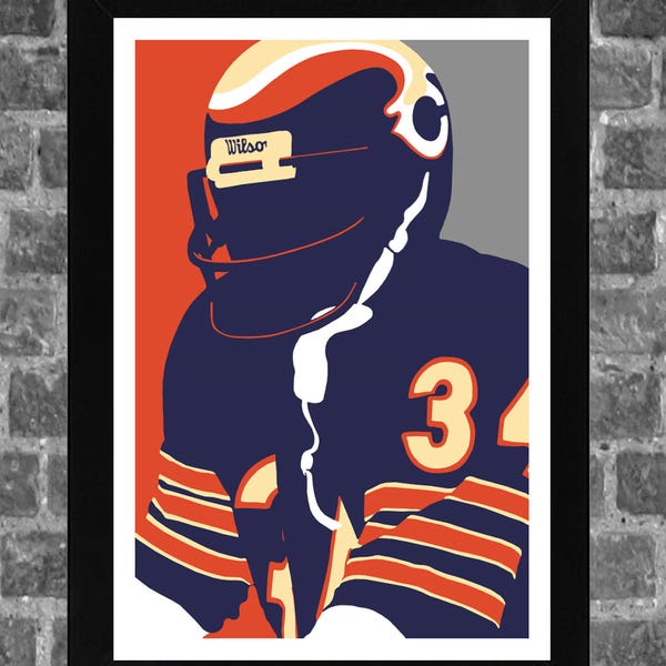 Chicago Walter Payton Sports Print Art 11x17