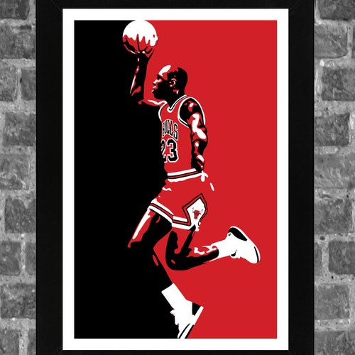 Stimulans Mondstuk lichtgewicht Chicago Bulls Michael Jordan Air Jordan Dunk Portrait Sports - Etsy