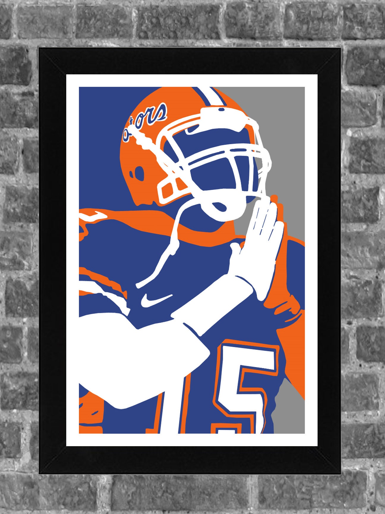 Florida Gators Tim Tebow Portrait Sports Print Art 11x17 inches