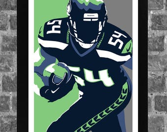 Seattle Bobby Wagner Sports Print Art 11x17