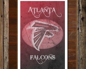 Atlanta Georgia Map Topographical Sports Print Art 11x17