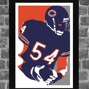 Chicago Brian Urlacher Sports Print Art 11x17