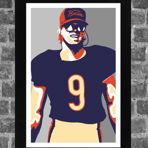 Chicago Jim McMahon Sports Estampe Art 11 x 17