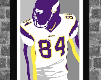 Minnesota Randy Moss Portrait Sports Print Art 11x17