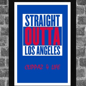 Los Angeles Clippers Straight Outta Compton NWA Tribute Sports Print Art 11x17