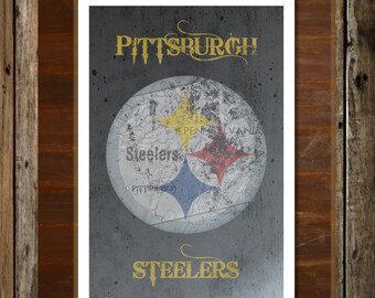 Pittsburgh Pennsylvania Map Topographical Sports Print Art 11x17