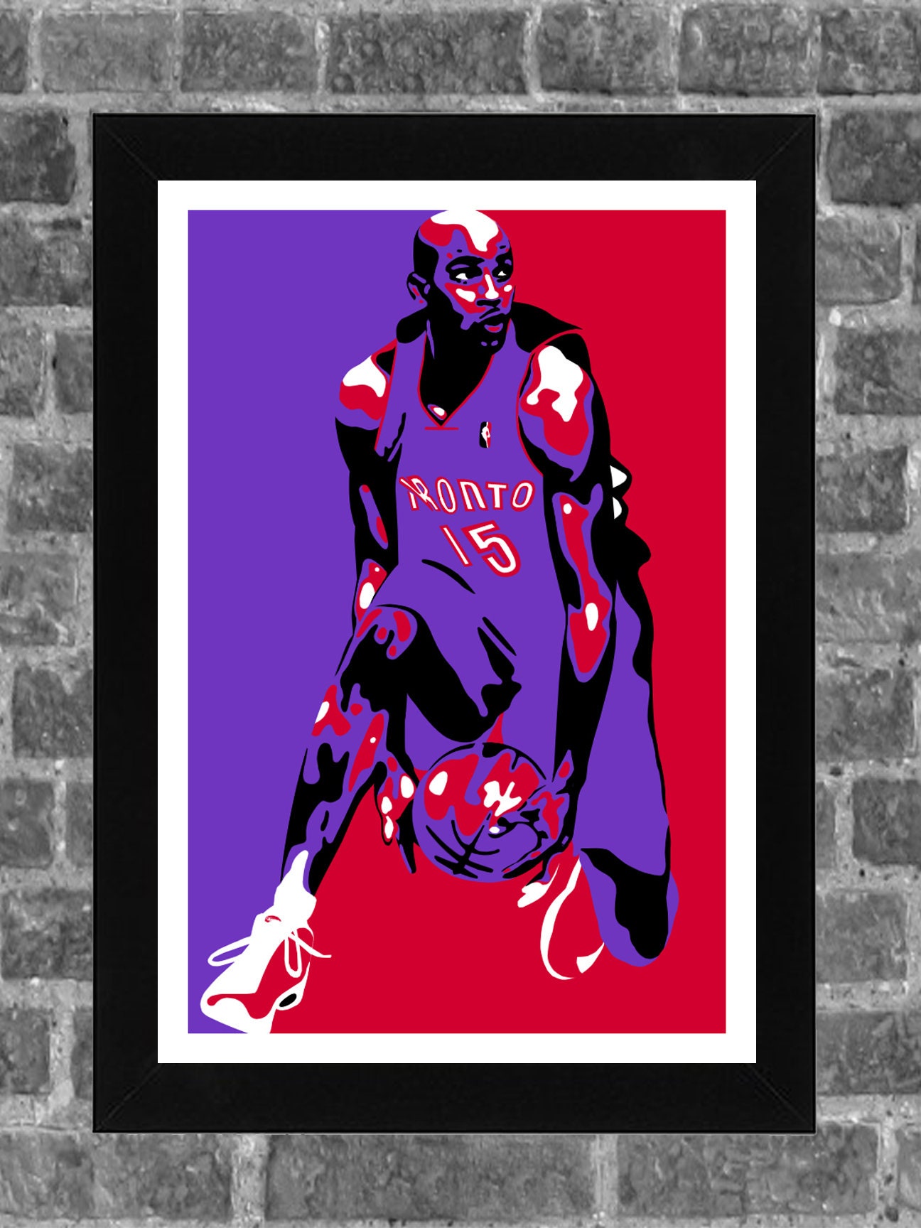 Toronto Raptors Vince Carter Portrait Sports Print Art 11x17