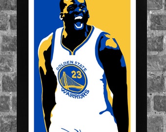Golden State Warriors Draymond Green Portrait Sports Print Art 11x17