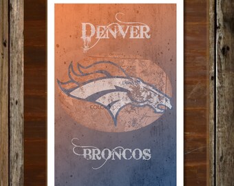Denver Colorado Map Topographical Sports Print Art 11x17