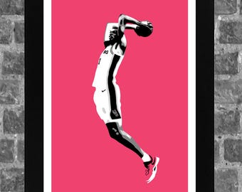 San Antonio Spurs Victor Wembanyama Portrait Sports Print Art 11x17