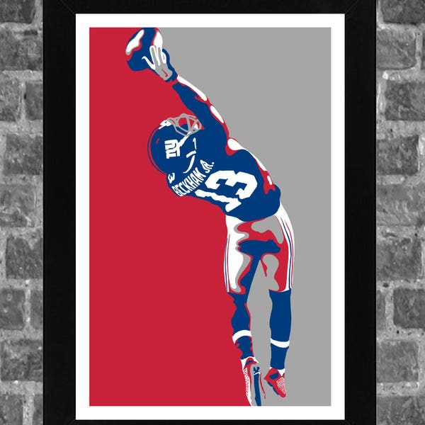 New York Odell Beckham Jr OBJ Sports Print Art 11x17