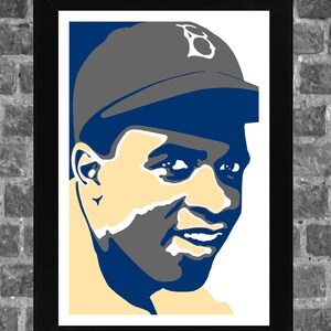 Brooklyn Dodgers Jackie Robinson Portrait Sports Print Art 11x17
