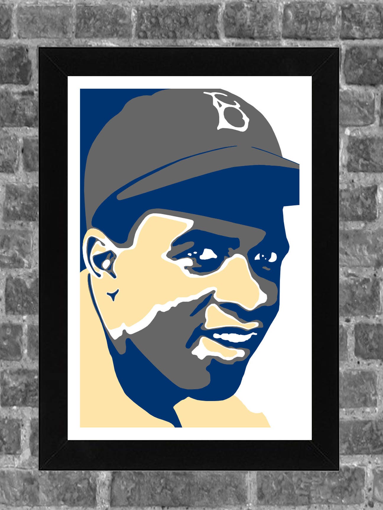 Jackie Robinson Of The Brooklyn Dodgers Art Print