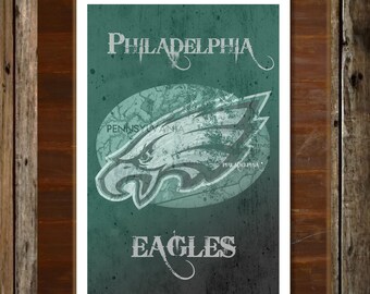 Philadelphia Pennsylvania Map Topographical Sports Print Art 11x17