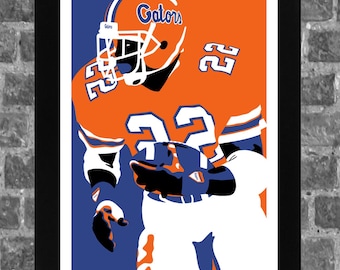 Florida Gators Emmitt Smith Portrait Sports Print Art 11x17 inches