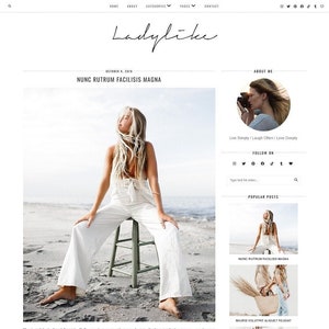 Ladylike Blogger Template Responsive Modern Minimalist blogger template creativeworkerbee image 1