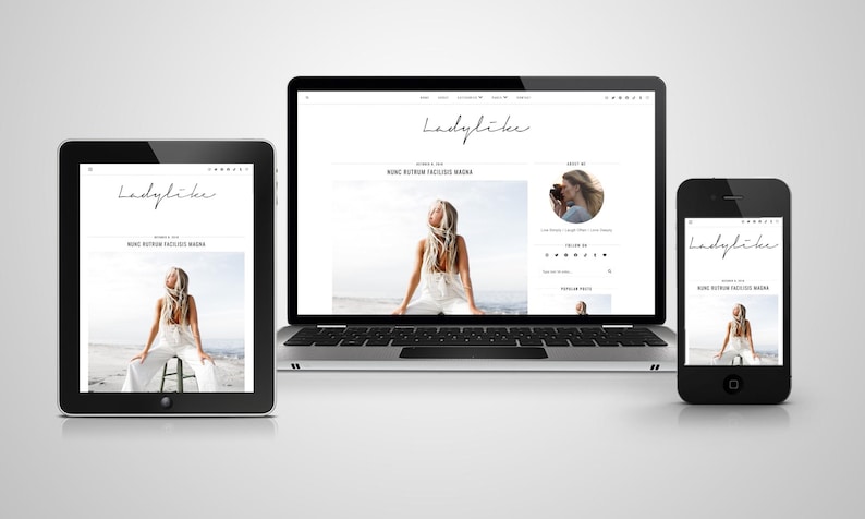 Ladylike: responsive bloggersjabloon – modern en minimaal ontwerp afbeelding 3