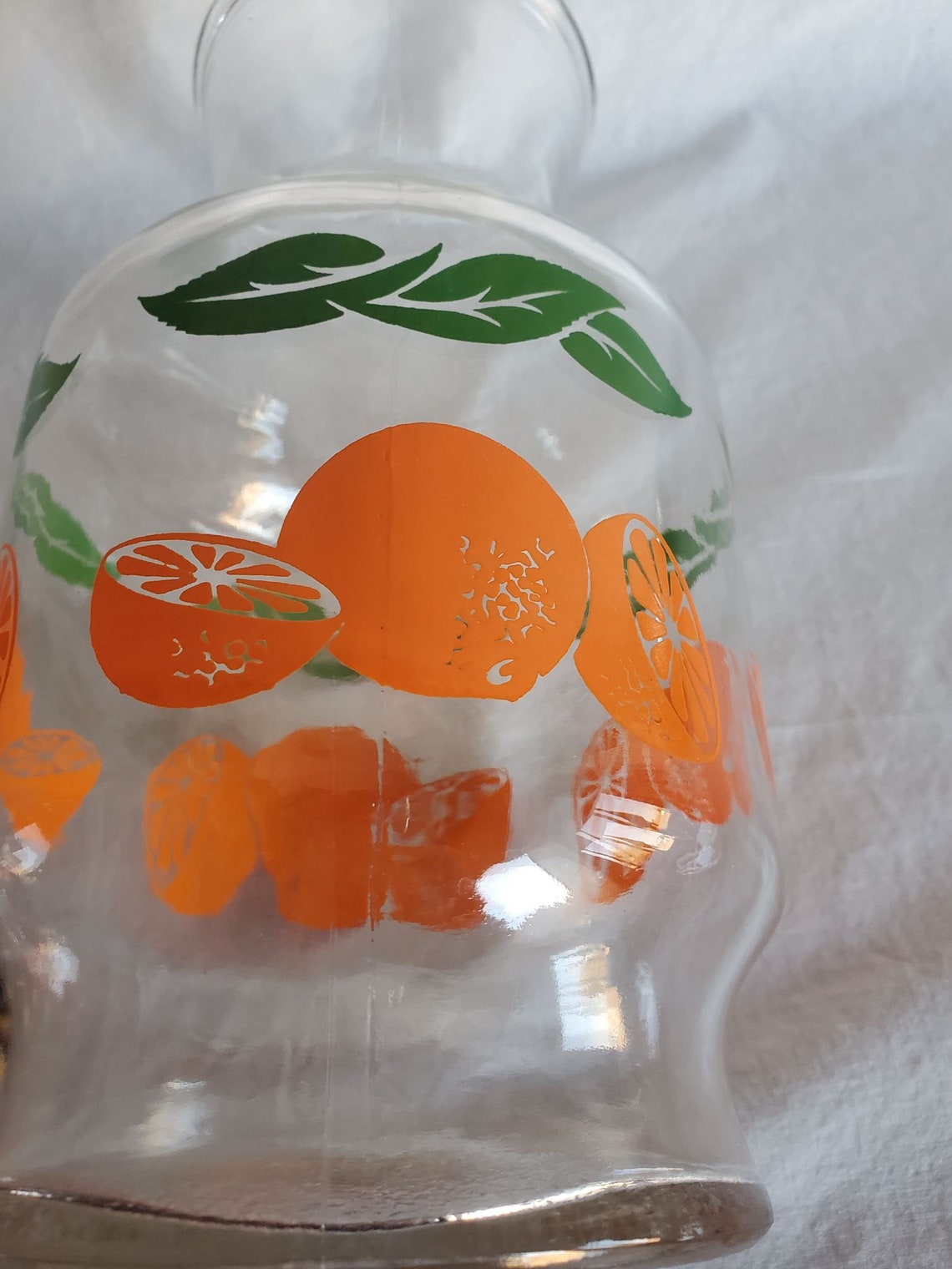 Vintage Glass Orange Juice Carafe Vintage Juice Carafe With Etsy