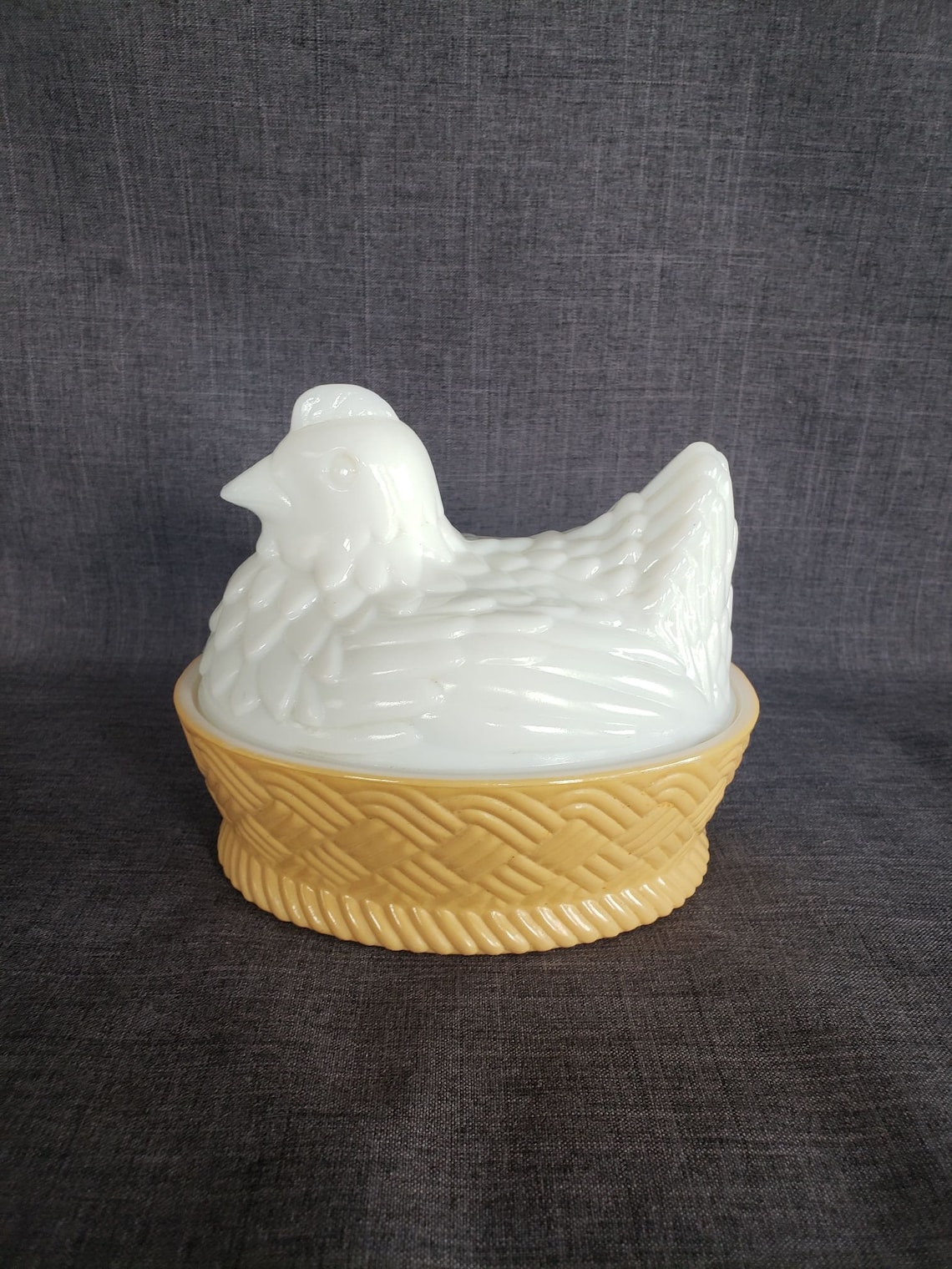 Vintage AVON Milk Glass Chicken on a Nest Vintage AVON Dish Etsy