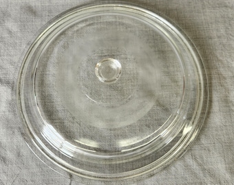 Vintage Large Pyrex or Corning Lid Replacement Lid, 12 1/4 in. Pyrex Round Lid, Clear Pyrex Lid